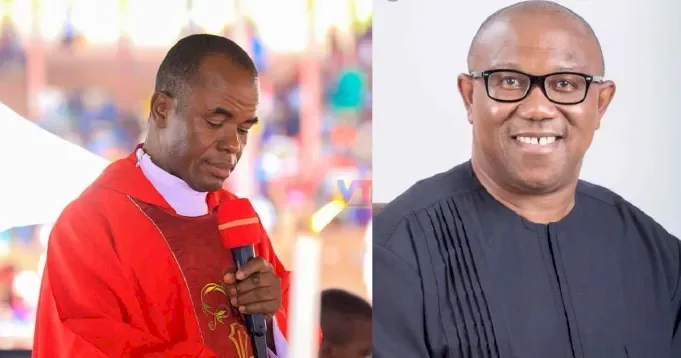 "Peter Obi is under a curse, he can never be president, a very stingy man" - Father Mbaka blows hot (Audio)