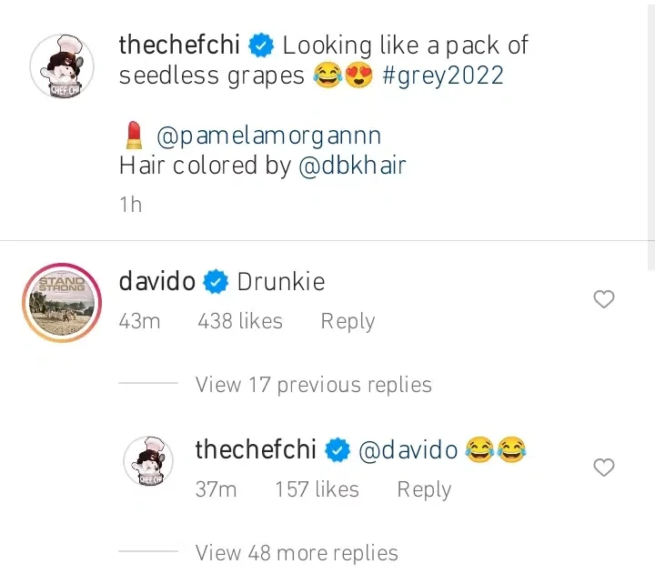 Davido teases Chioma Rowland over new stunning look