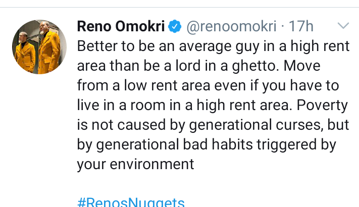 'Move to a high rent area even if you have to live in a room' - Reno Omokri shares tips on how to overcome poverty