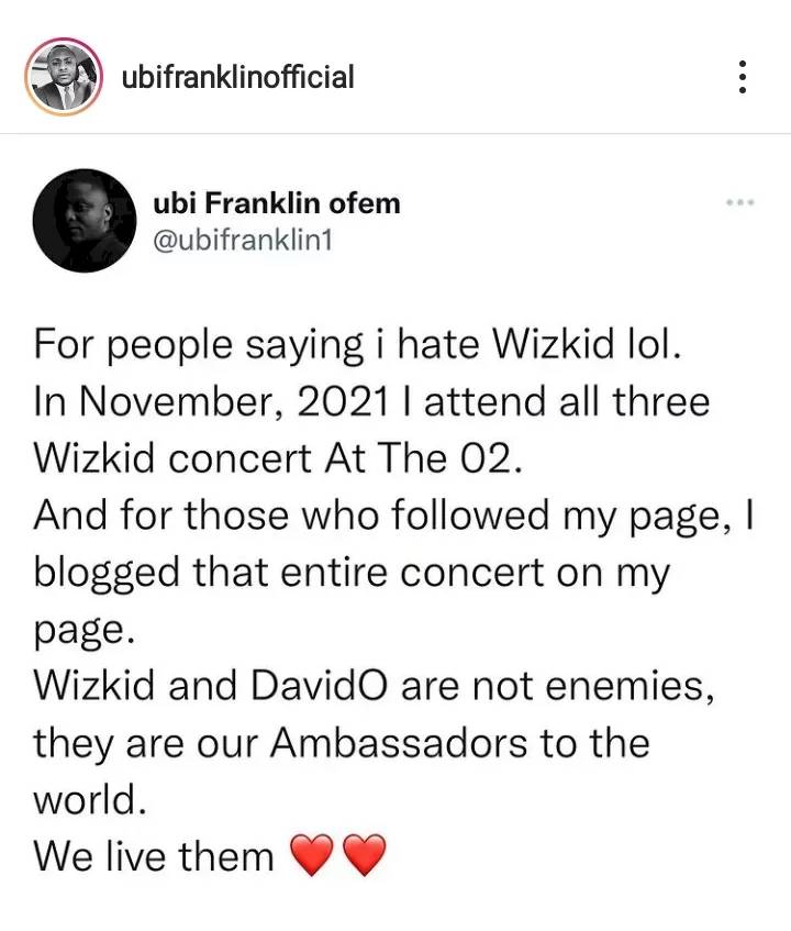 'You can't love Wizkid and Davido equally; na who put you for jet you suppose love pass' - Cubana Chief Priest tells Ubi Franklin