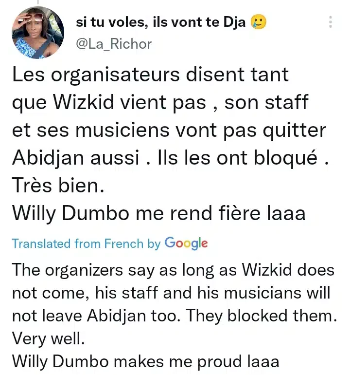 Wizkid's staff allegedly held hostage in Abidjan after he failed to appear at scheduled concert