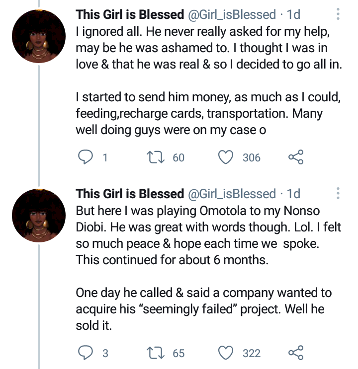 Lady recounts her experience with helping men, shares how man she helped during hard times is now her husband