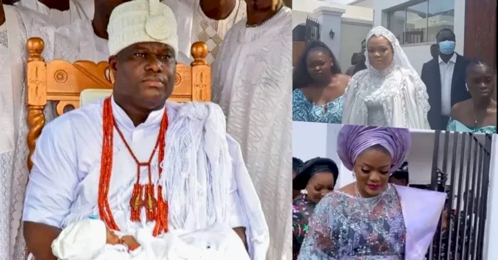 Ooni of Ife throws grand wedding party for first wife, Yeyeluwa Mariam Ogunwusi (Videos)