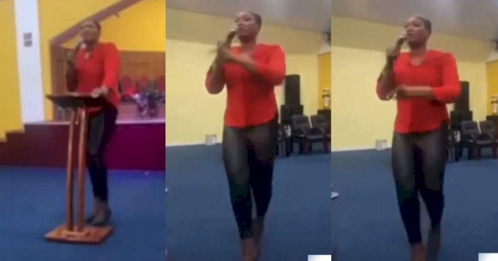 Moment pastor's wife rained curses on members for not contributing money for her birthday (Video)
