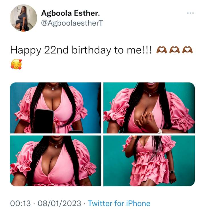Nigerian Lady Causes A Stir On Twitter With Her 22nd Birthday Photos Torizone 