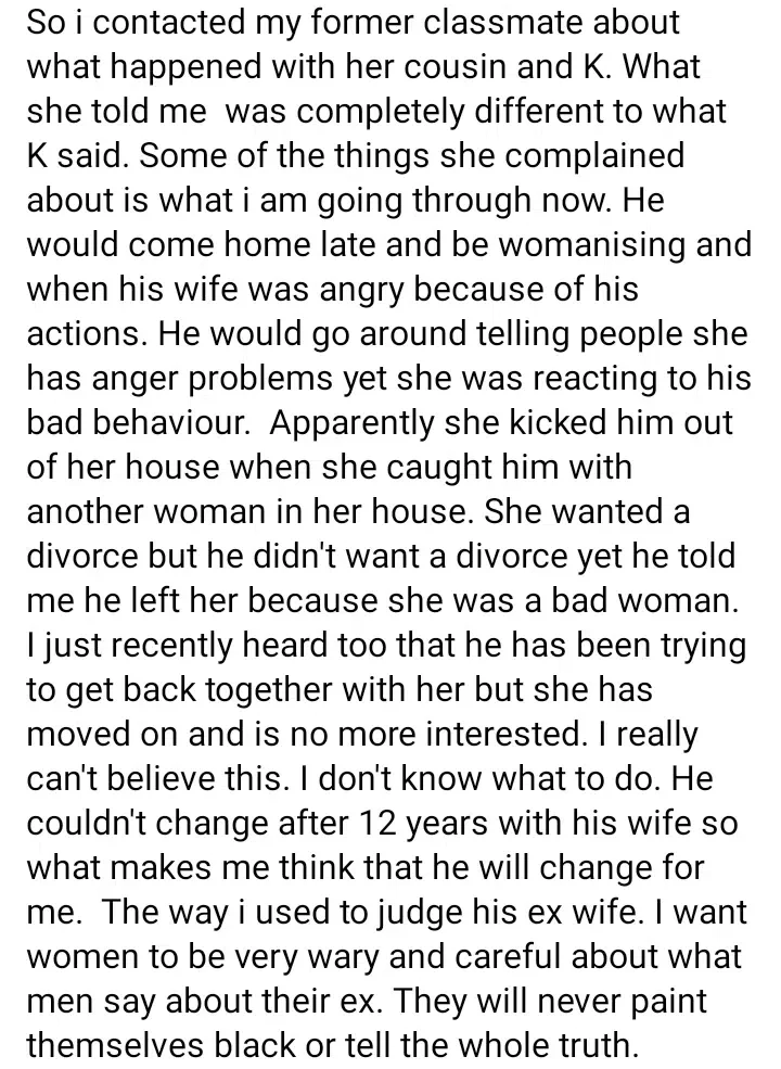 'He acts like a single man' - Embattled wife laments over husband's behavior