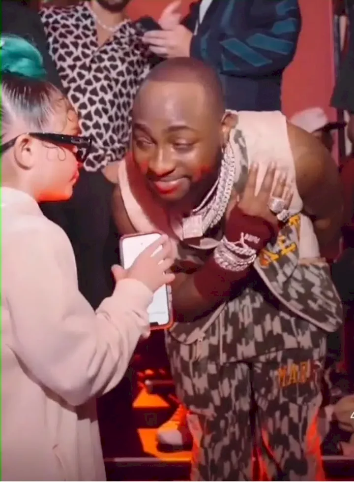Adorable moment Davido grants young girl interview (Video)