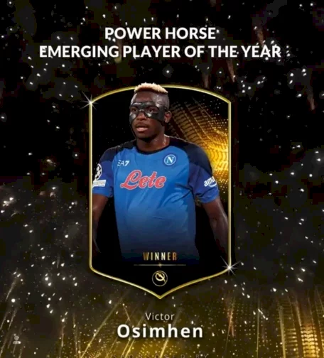 Victor Osimhen wins 'emerging player of the year' award at 2022 Globe Soccer Awards