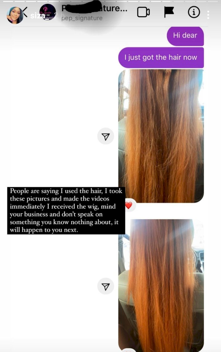 What I ordered vs what was delivered: Mother makes hell lose for vendor who sold a fake human hair for her daughter