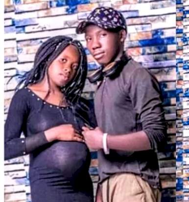 11-year-old girl flaunts baby bump as she strikes pose with 12-year-old boyfriend