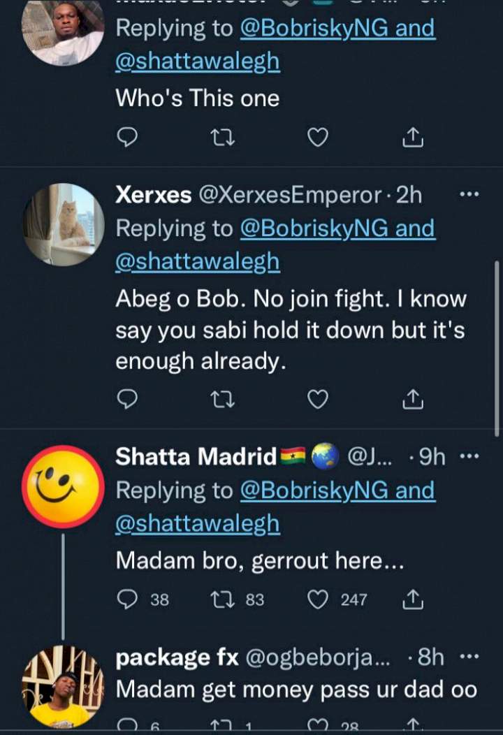 'When you and Tonto Dikeh dey do your own, nobody disturbed you' - Bobrisky bashed over comment on Shatta Wale, Burna Boy's feud