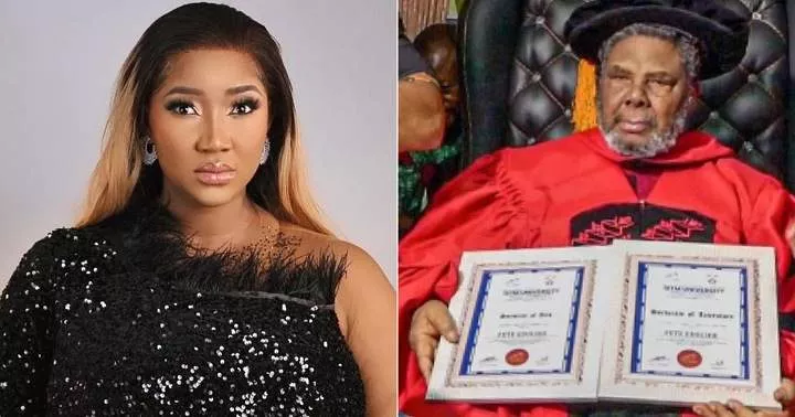 Judy Austin in 'hot soup' over comment on Pete Edochie's double Doctorate degree