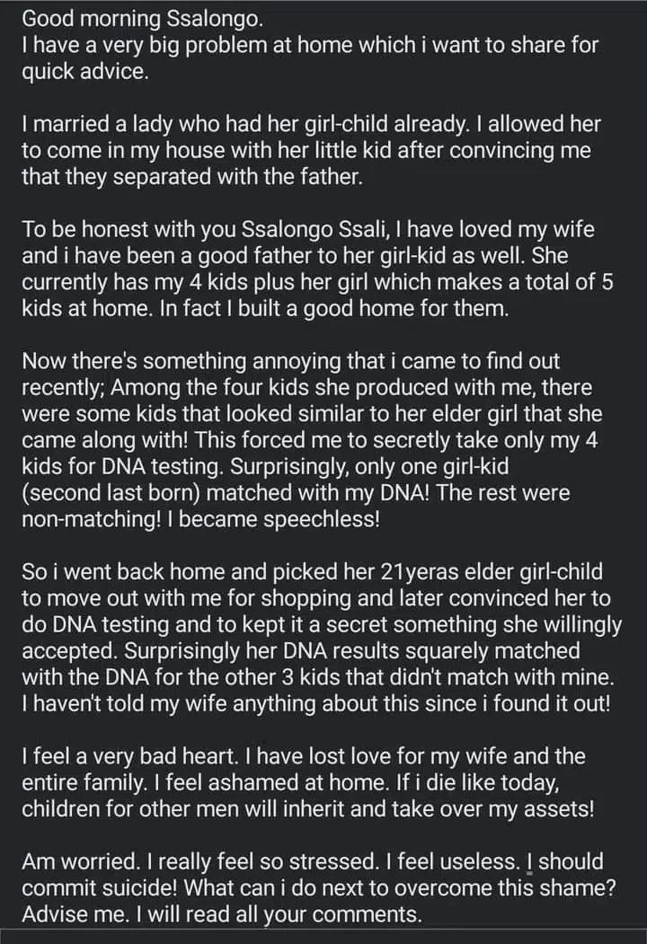 'Only 1 out of the five kids matched my DNA' - Man who welcomed four children with single mom of one cries out