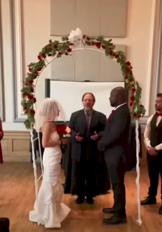 Drama as man interrupts his wedding, plays video of bride cheating with another man (Video)