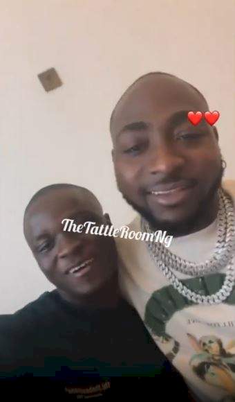 Davido screams in excitement as he links up with late Obama DMW's son, Abdulmaleek (Video)