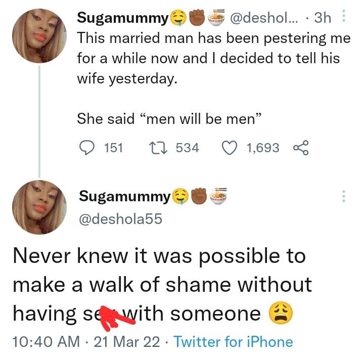 Twitter user narrates her encounter with wife of man wooing her