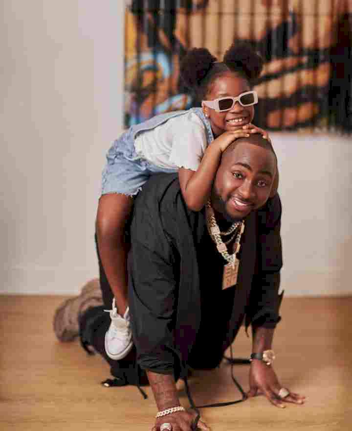 Reactions as Davido dances with daughter, Imade, Tiwa's son, Jamil in new video