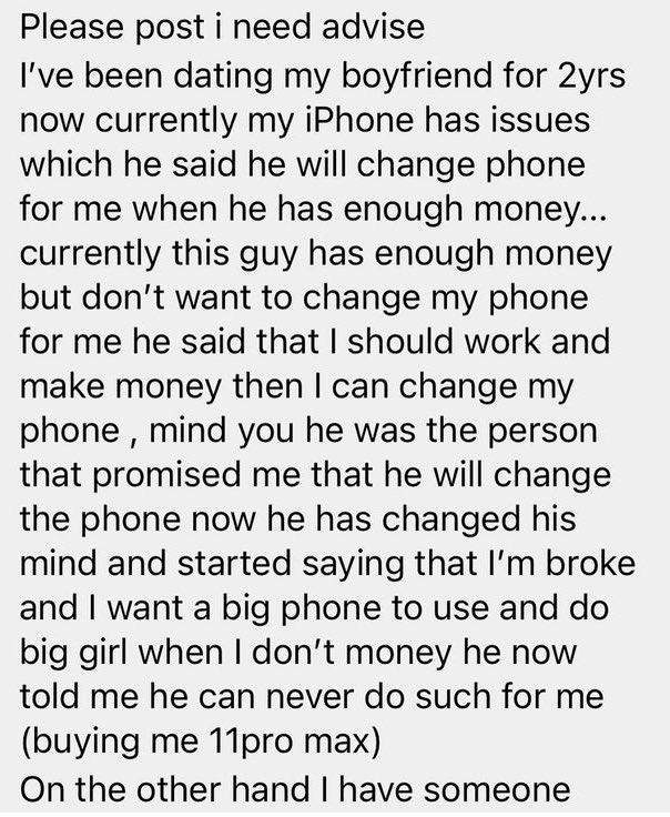 Lady slams boyfriend for failing to buy her iPhone 11, threatens to sleep with cousin to get it
