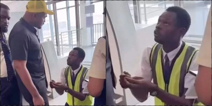 Drama as man catches airport staff attempting to transport drugs in his bag