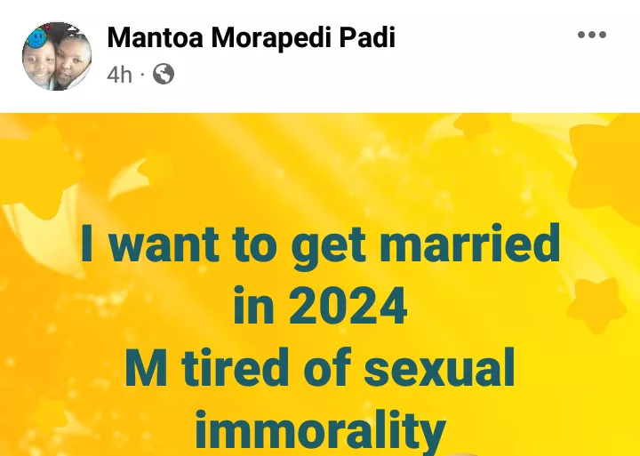 "I want to get married in 2024. I 'm tired of sexual immorality" - Woman says