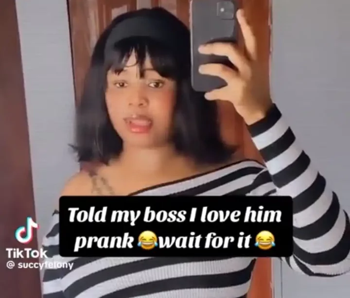 'I love you from my heart' - Beautiful Nigerian lady confesses to her married boss, his reply stuns many