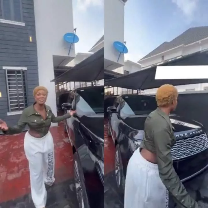 "It's sugar daddy," Tacha jokes as she buys new Range Rover weeks after keke driver bashed her Benz (video)