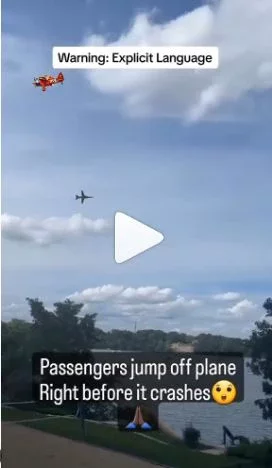Moment Passengers Jumped Off Plane Before It Crashed (Video)