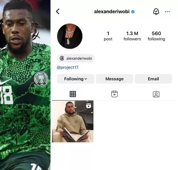 Alex Iwobi deletes photos and videos on his IG page after Nigerians dragged him over his performance in AFCON final