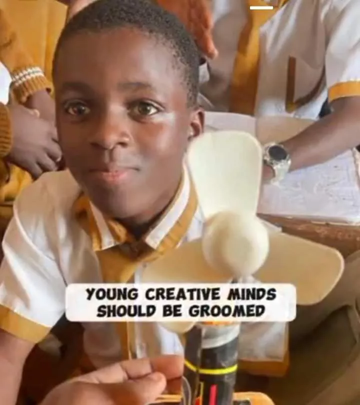 Nigerian SS1 student creates perfectly working rectangular fan after parents' heat complaints