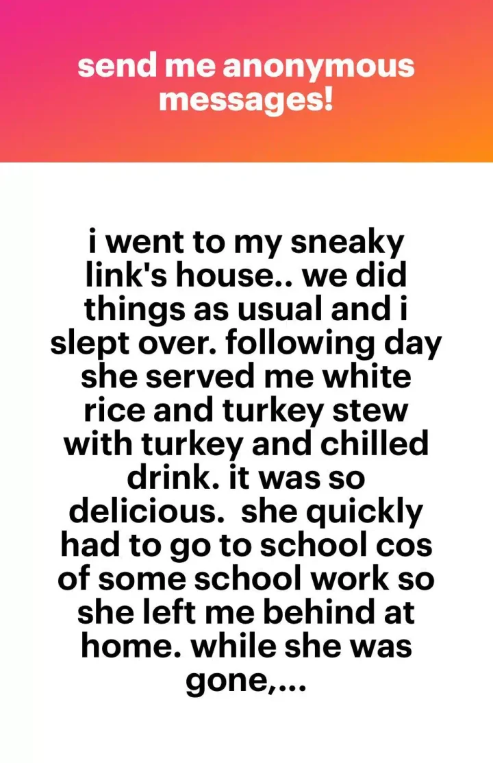 'How my side chic kicked me out for eating 6 pieces of turkey in her house' - Man recounts