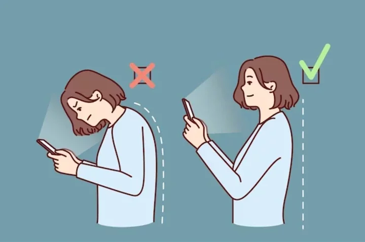 Spending too much time on your phone can affect your posture 