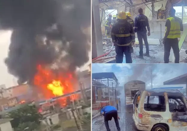 Two persons burnt, vehicles destroyed as gas explosion rocks Lagos filling station