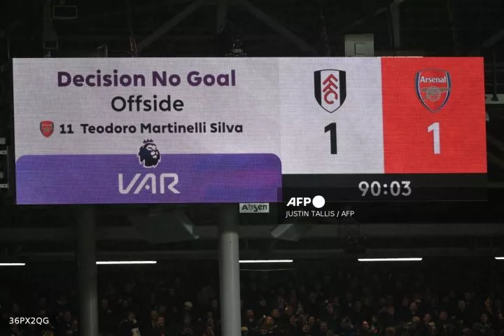 EPL: Arsenal denied by VAR as Fulham hold gunners to 1-1 draw