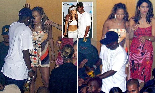 Unearthed photos show Diddy and Jennifer Lopez in heated argument at 2000 VMAs afterparty on same night he is accused of raping 13-year-old girl