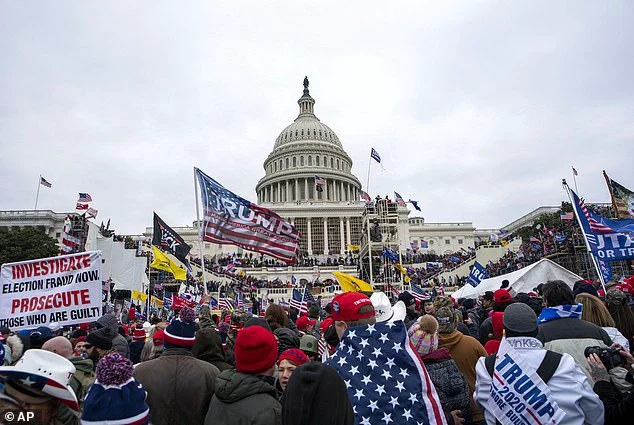 Salomé claimed this fragmentation could lead the country to a kind of 'divided sovereignty,' where Republican states, encouraged by Trump, adopt a position of massive civil disobedience (picture: Rioters loyal to President Donald Trump rallied at the U.S. Capitol in Washington in 2021)