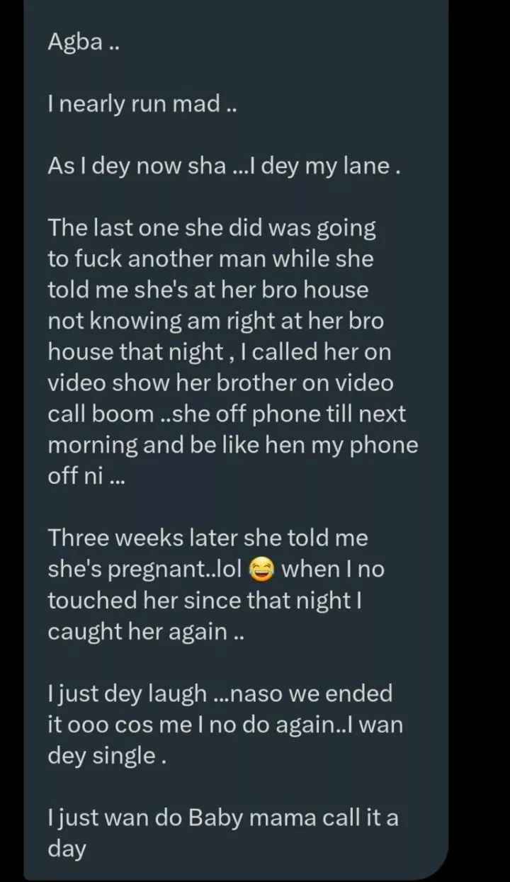 Man exposes fiancée's secret affairs with 32 men, learns of pregnancy