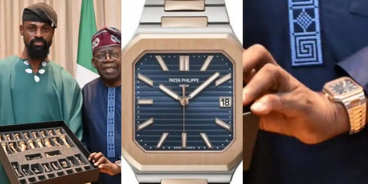 Price of Bola Ahmed Tinubu's Patek wristwatch raises eyebrows Price of Bola Ahmed Tinubu's Patek wristwatch raises eyebrows