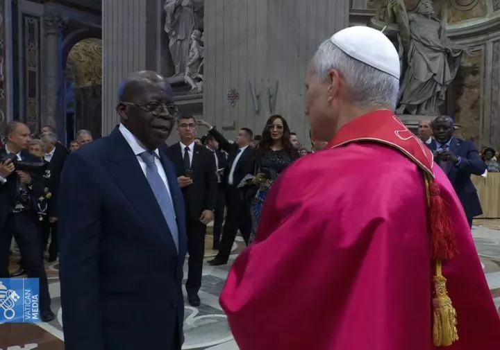 President Tinubu Meets Pope Leo XIV After Inauguration Mass In Rome (Video) President Tinubu Meets Pope Leo XIV After Inauguration Mass In Rome (Video)