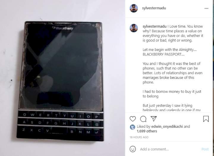 'I once borrowed money to buy a Blackberry passport phone just to belong' - Actor Sylvester Madu