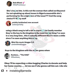 Singer Tiwa Savage called out over her song choice at King Charles III's coronation concert in the UK