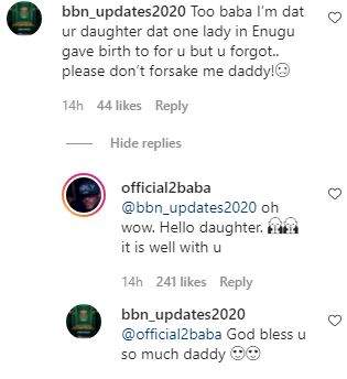 Singer, Tuface reacts after lady claimed to be his daughter from a woman he impregnated in Enugu