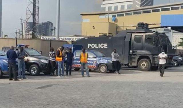 Breaking: Two persons reportedly arrested during EndSARS Memorial this morning (Video)