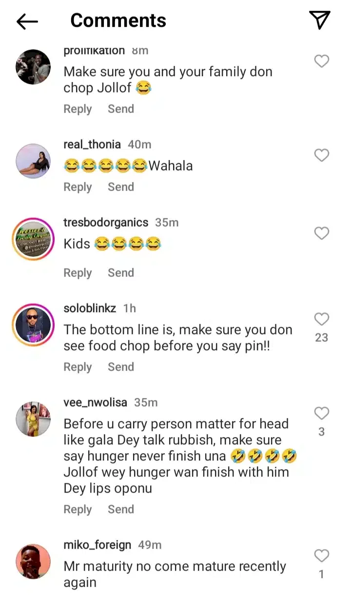 'Make sure you and your family don chop this 2023' - Wizkid slams Mr Jollof