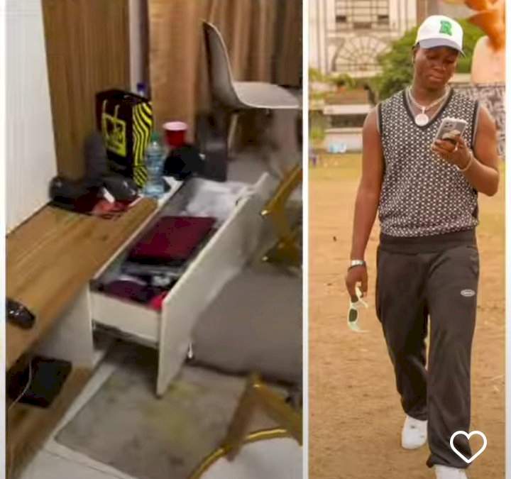 'I don't smoke Canadian Loud' - T.I Blaze cries out for help as he shares video showing the aftermath of NDLEA's raid on his residence