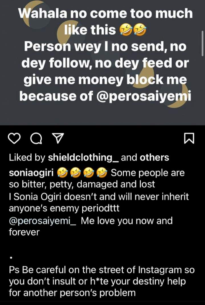 'Bitter, petty, damaged and lost' - Sonia Ogiri slams Annie Idibia after getting blocked for supporting Pero