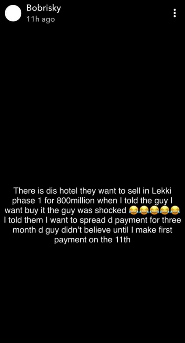 I turn insults to money - Bobrisky brags about owning a petrol station and acquiring a hotel worth N800M in Lagos