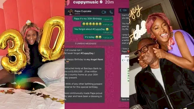 'You have continuously made Papa proud' - Femi Otedola tells daughter as he buys her £5M country home