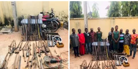 Police arrest 10 suspected gunrunners in Delta, recover 42 locally made guns