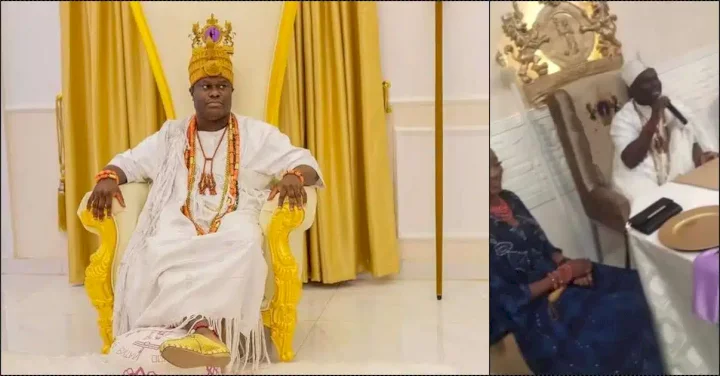 "Queens, am I not decent" - Ooni of Ife quizzes wives about his personality (Video)