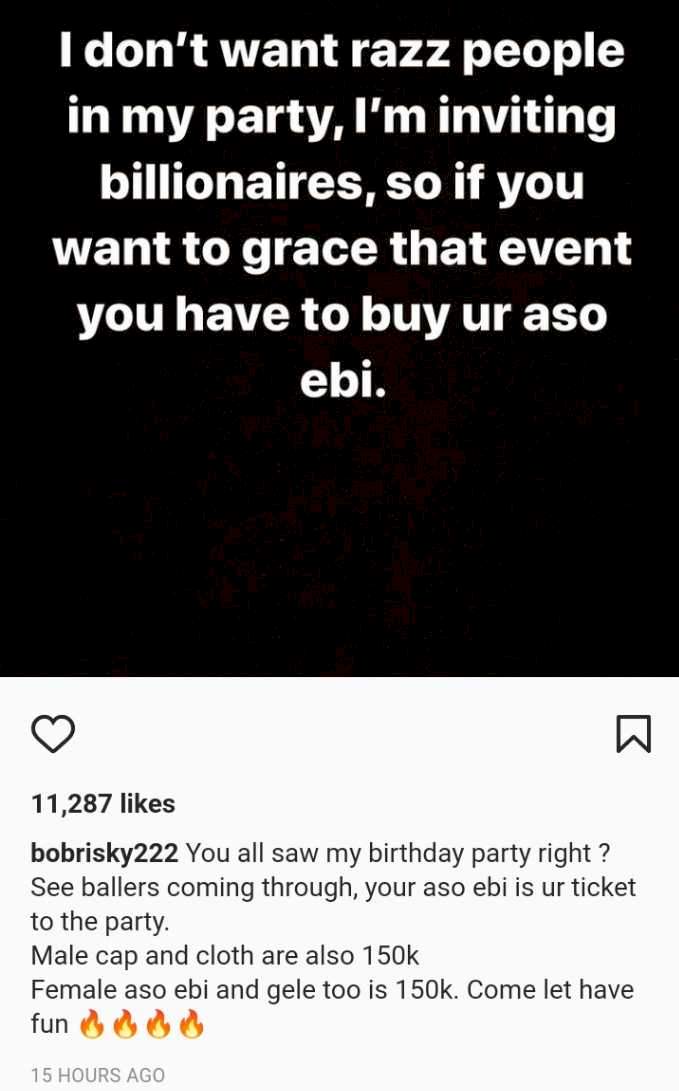 I'm Inviting Billionaires, I Don't Want Razz People At My Party - Bobrisky Says Ahead of Housewarming Party